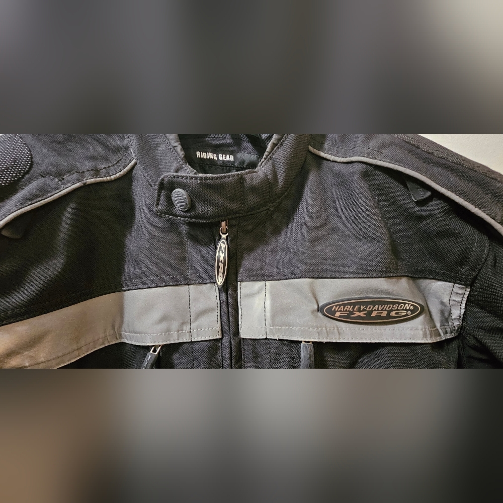 Harley Davidson Men's FXRG Textile Motorcycle Jacket Black Size Small - Picture 9 of 12